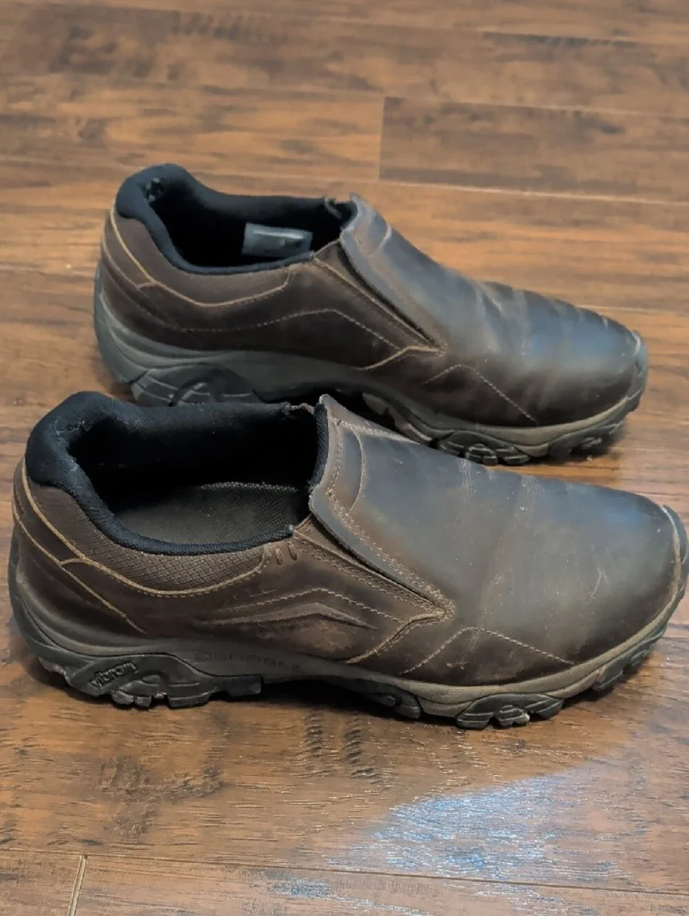 Merrell Men's Brown Slip-On Leather Work Loafers